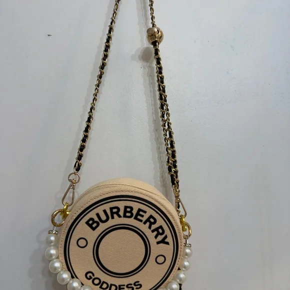 Burberry Beige and Black Mini Crossbody Bag - Picture 1 of 3